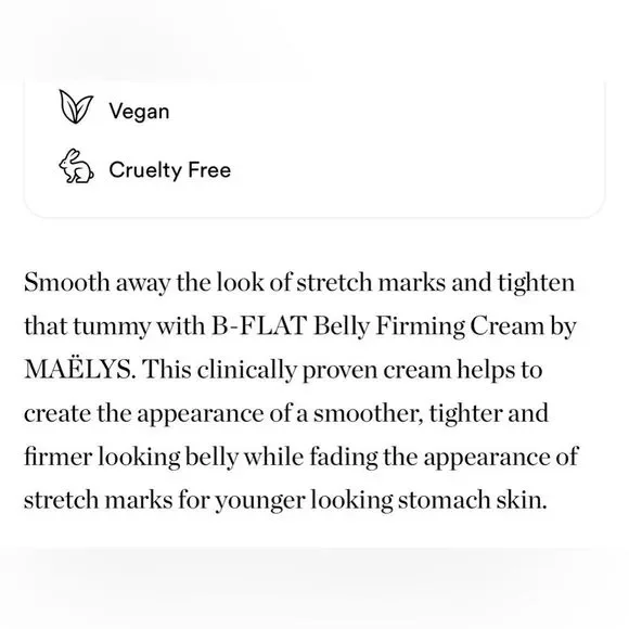 $35❤️‍🔥 ONLY 1! Maelys Cosmetics B-Flat Belly Firming Cream 🧴 NEW Firming - Picture 6 of 10